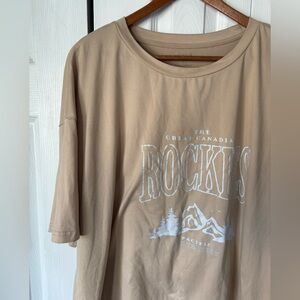 SHEIN The Great Canadian Rockies Oversized T Shirt Size Large